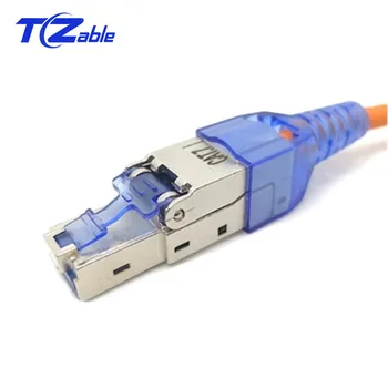

CAT7 rj45 Connector Toolless Ethernet Plug Rj 45 Connecteur CAT 7 Shielded 10G Networking Crimp Modular Plug Zinc Alloy Metal