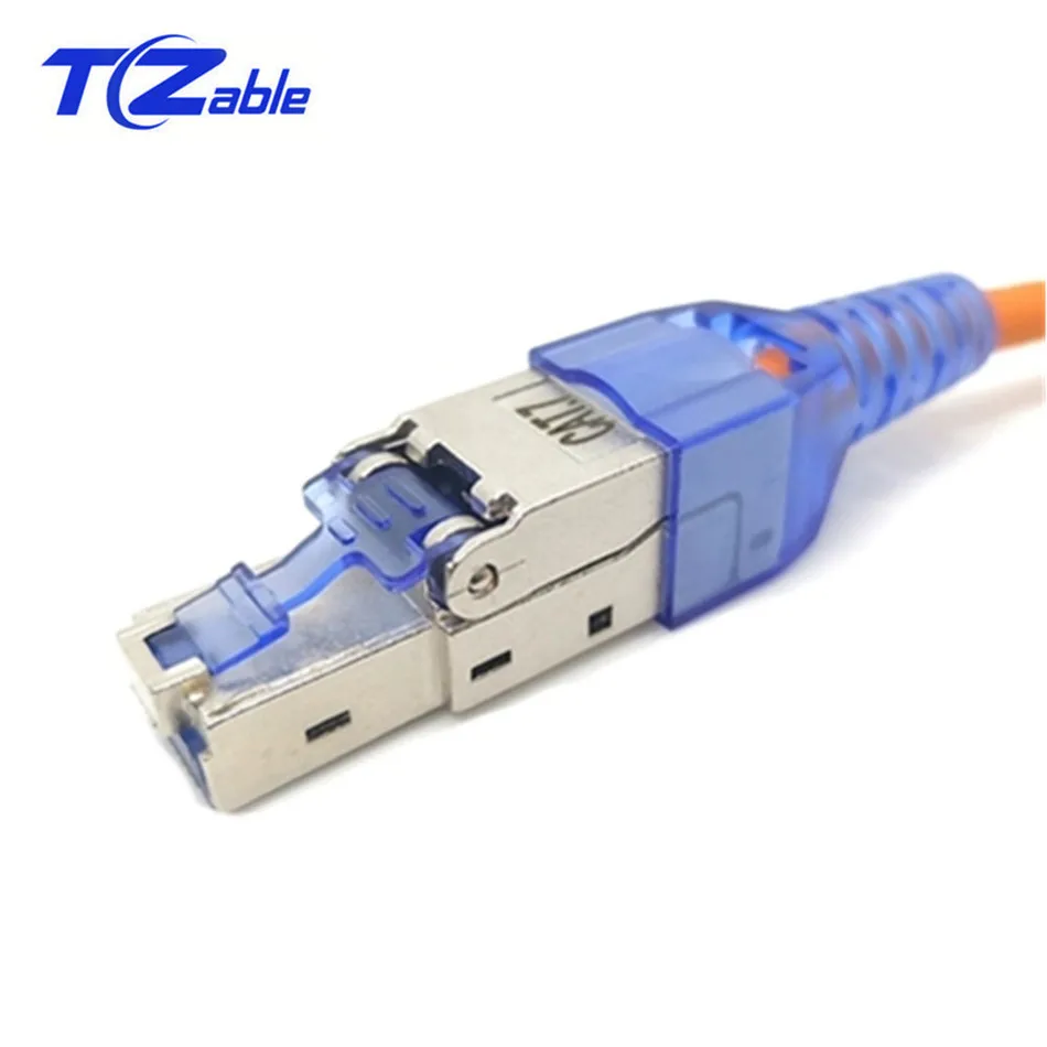 CAT7 rj45 разъем Toolless Ethernet Rj 45 Разъем CAT 7 экранированный 10G сетевой обжимной модульный