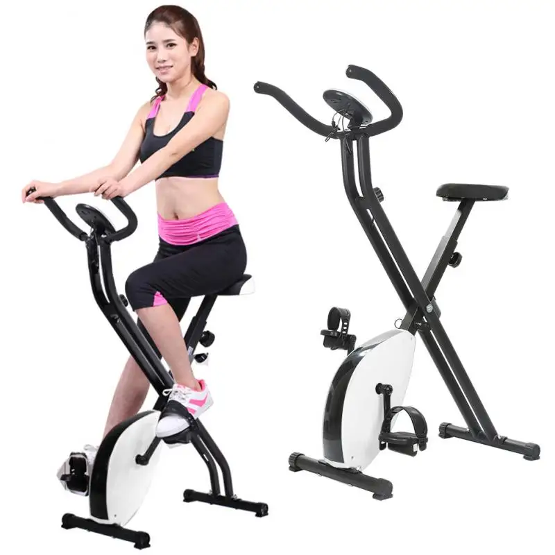 

X-type Exercise Bike Home Shape Slimming Fat Burning Trainer Exercise Foot Cover Bicycle Upright Foldable Fitness Equipment HWC