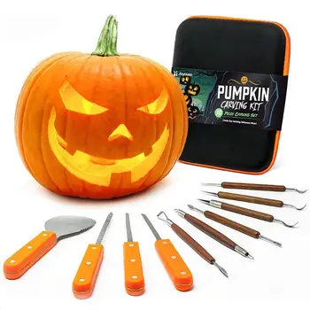 

1Set Manual Carving Hand Chisel Tool Halloween Pumpkin Carving Cutter Stainless Steel Kitchen Fruit DIY Detailed Hand Tools