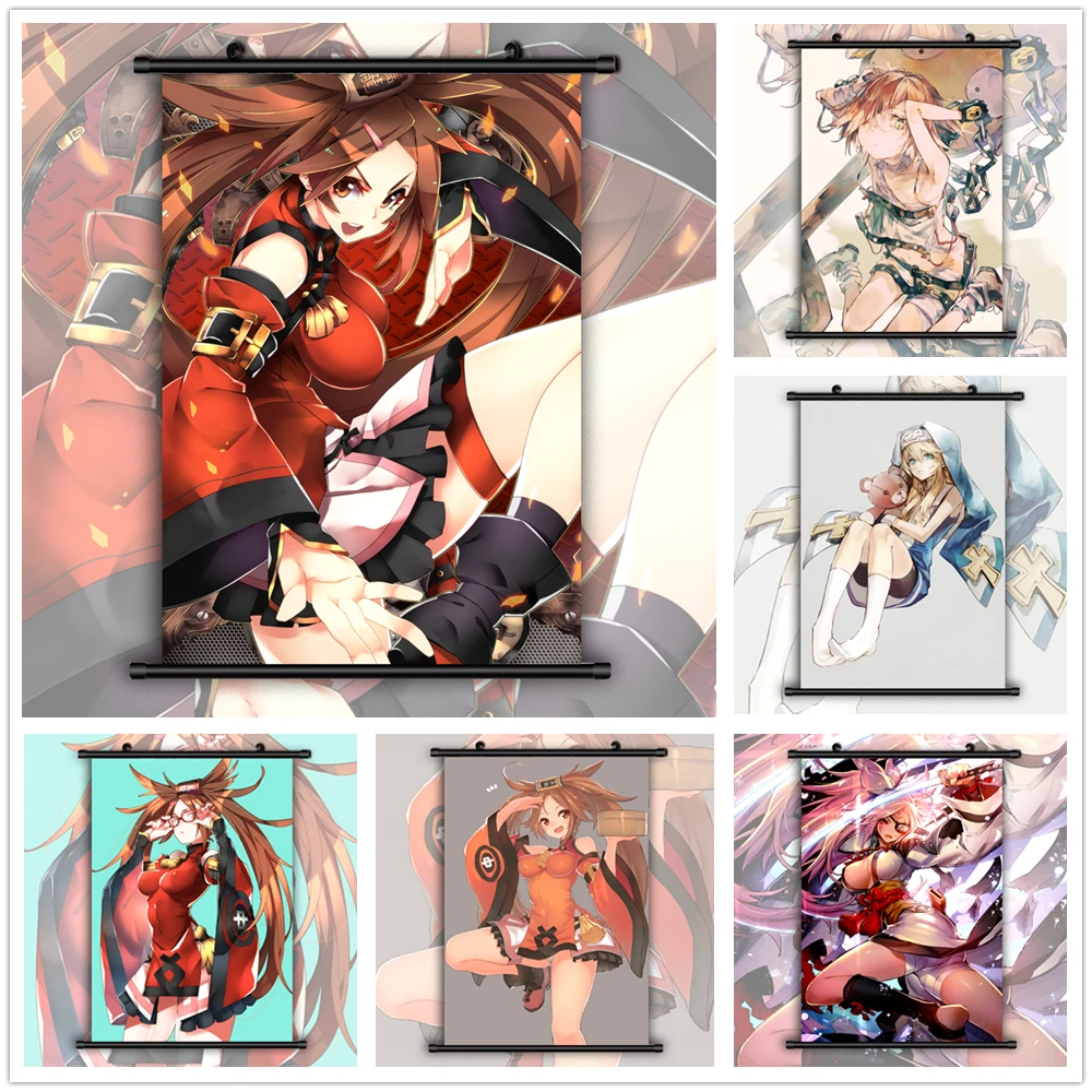 Guilty Gear Kuradoberi Jam Bridget A B A Anime Manga Wall Poster Scroll Painting Calligraphy Aliexpress