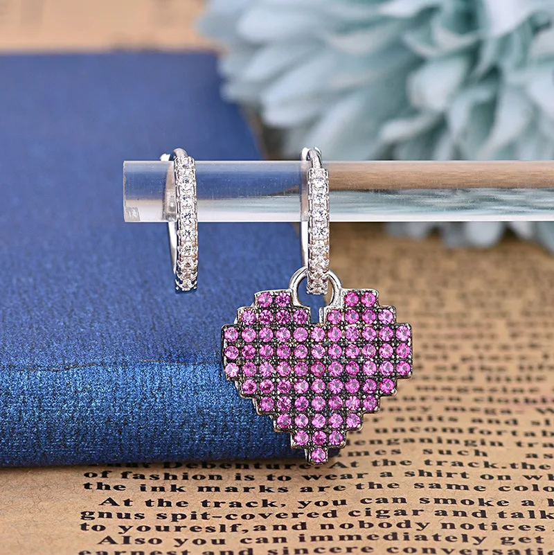 Серьги подвески в форме сердца|Серьги-подвески| |