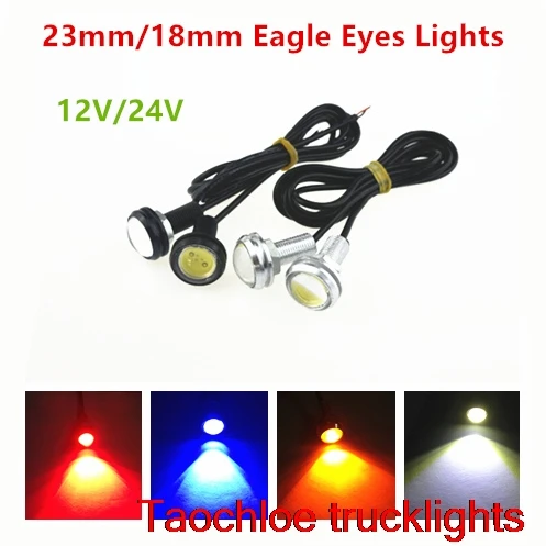 

10X 3W 12v 24v 18mm LED External lights lamp Car DRL truck Car Daytime Running Light parking light Auto led eagle eyes light