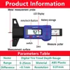 Digital Car Tyre Tire Tread Depth Gauge Meter Auto Tire Wear Detection Measuring Tool Caliper Thickness Gauges Monitoring Depth 5