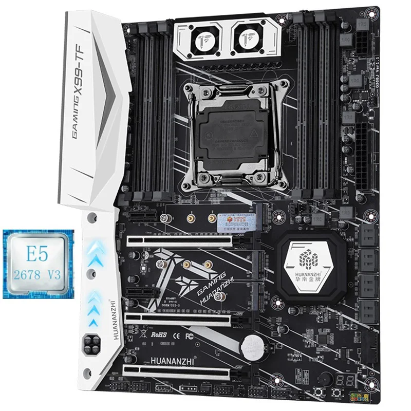 HUANANZHI X99 материнская плата с двойным слотом M.2 NVME поддерживает DDR3 и DDR4 LGA2011-3 и LGA 2011 с процессором E5 2678 V3
