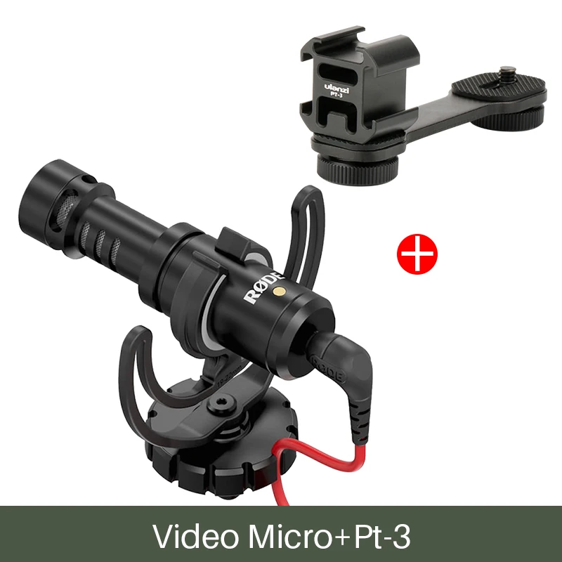 Microphone PT-3 Ulanzi Rode VideoMicro накамерный микрофон для Canon Nikon Lumix sony смартфонов муфта/адаптер кабель - Цвет: Microphone PT-3
