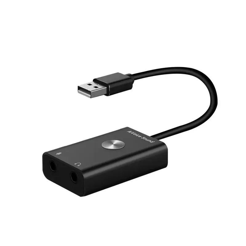 3-в-1 3,5 мм USB конвертер адаптер Звуковая карта переводчик AI умный голосовой переводчик текстов поиск Поддержка 24 языков