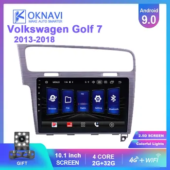 

OKNAVI 2 Din Android 9.0 10.1" Car Radio GPS Quad-Core Stereo Multimedia Player For 2013 - 2015 VW Volkswagen Golf 7 Navigation