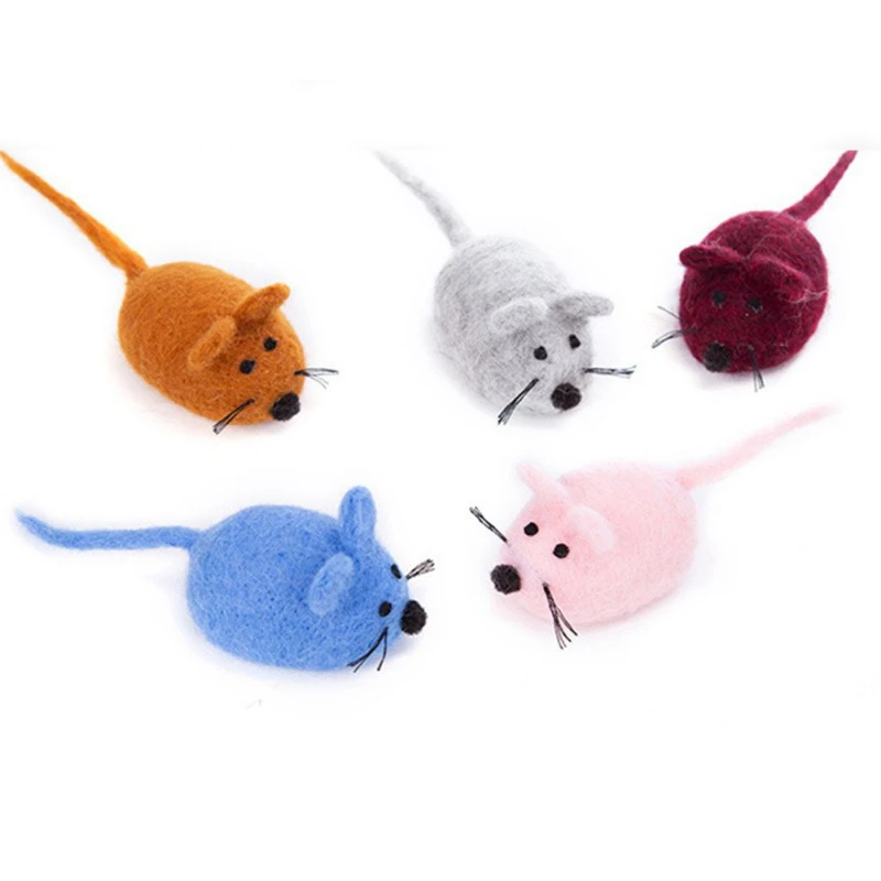 wool mouse cat toy
