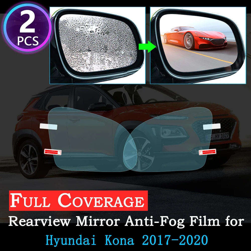 

Full Cover Anti Fog Film for Hyundai Kona 2017 2018 2019 2020 Special Rearview Mirror Rainproof Anti-Fog Accessories Car Sticker