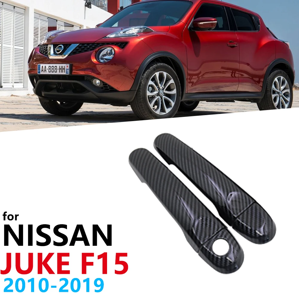 

Black Carbon Fiber Door Handles Cover for Nissan JUKE F15 2010 2011 2012 2013 2014 2015 2016 2017 2018 Car Accessories Stickers