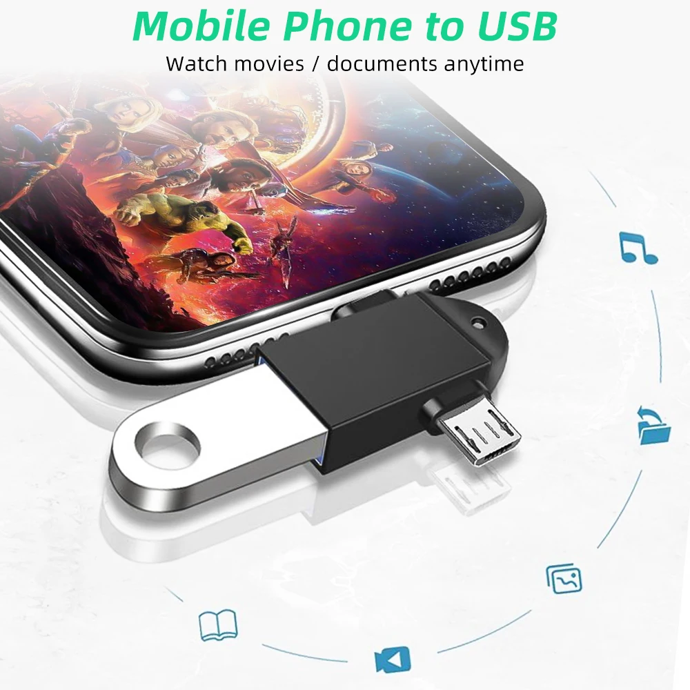 OTG Тип C и микро адаптер 2 в 1 Otg Usb конвертер 3 0 флэш диск мышь разъем для смартфона