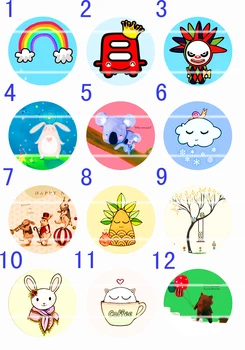 

Handmade Colorful picture Round Glass Cabochons Refrigerator magnet for Necklace Decoration and Phone Chain Accessaries343