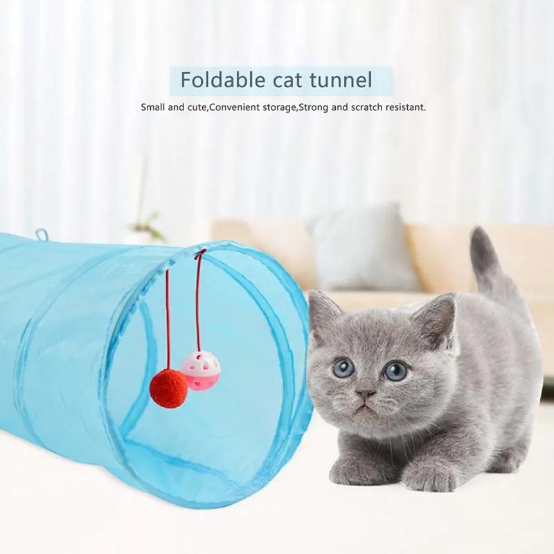 Funny Pet Combination Cat Tunnel Game Channel Collapsible Kitten Puppy Ferrets Rabbit Toys Play Dog Tubes Toy | Дом и сад