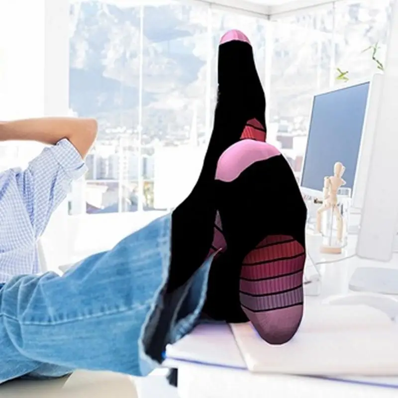 Men Sport Socks Compression Socks Breathable Travel Activities Fit For Nurses Shin Splints Flight Travel Socks 1 Pair