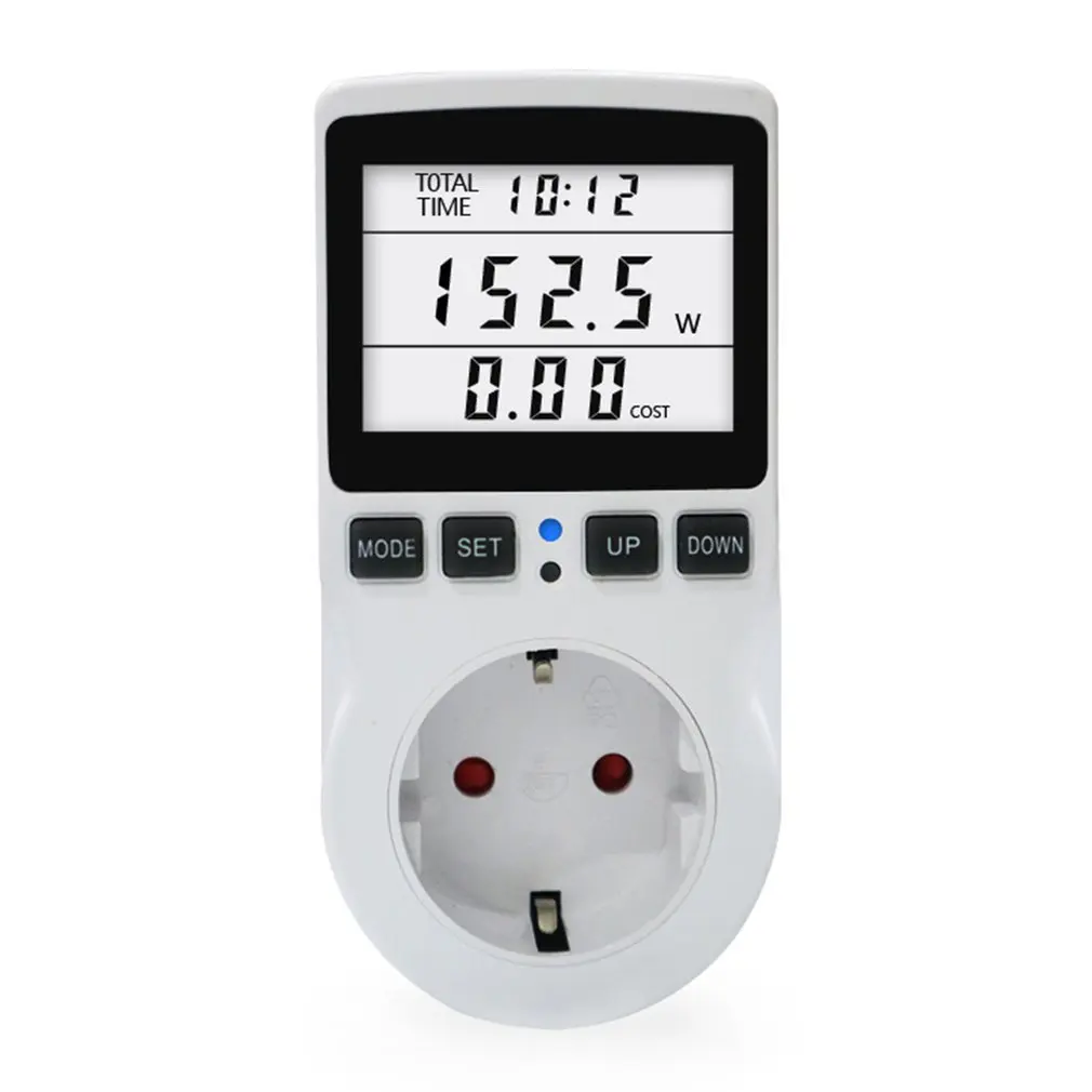 

Power Meters Digital Wattmeter Energy Meter Watt Monitor Electricity Cost Measuring Socket Analyzer With Backlight