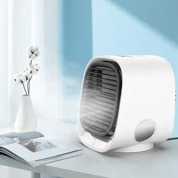 

Mini Negative Ion Air Conditioner USB Fan Cold Air Plastic Quiet Operation Air Circulation Angle Rotation