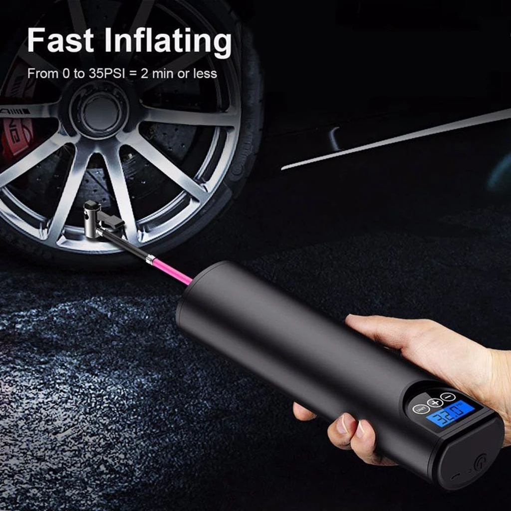 1pc Mini Air Pump Air Electric Tire Inflator Car Bike Bicycle Motorbike Auto