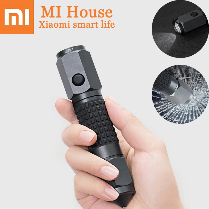 

Xiaomi Leao Car Safety Hammer Multi-Function Car Emergency Tools Electric Torch Seat Belt Cutter Outdoor Waterproof Life Saving