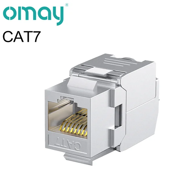 RJ45 CAT8 Tool-Less STP Shielded Keystone Jack Module,Self-Locking Cat7 CAT6A CAT6 CAT5E Zinc Alloy Network Coupler Adapter CAT.7
