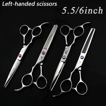 

5.5/6 Inch Professional Hair Scissors Left Handed Scissors Barber Sets Shears Hairdressing Salon Tools