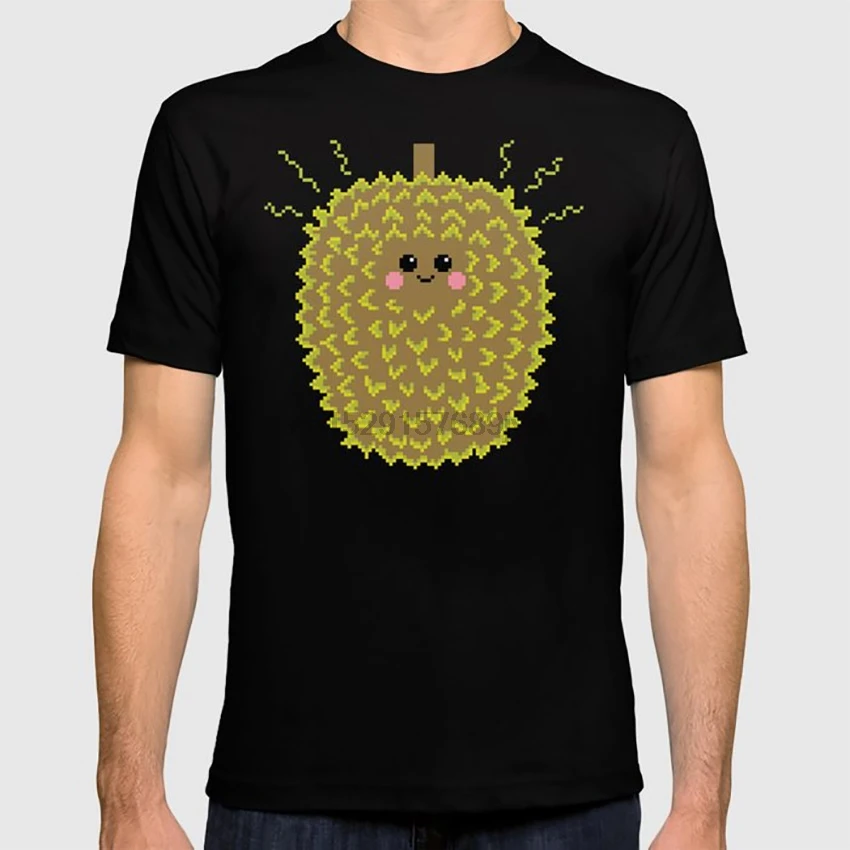 Happy Pixel Durian футболка Мультфильм пикселей пиксель искусство 8 бит еда kawaii durian stinky