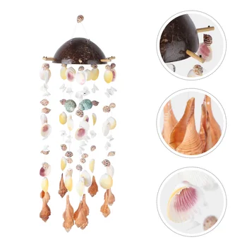 

1 Pc Creative Fashion Wind Bell Shell Wind Chime Wall Pendant Coconut Shell Hanging Ornament for Indoor Window Home Wall
