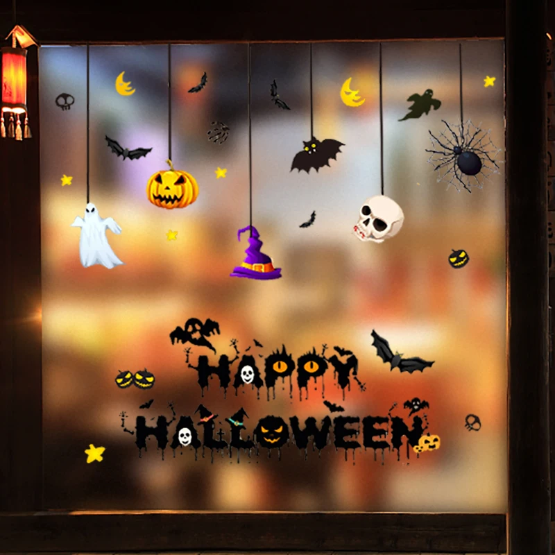 Acquista (SU)Adesivi di Halloween Vetrofanie Adesivi Adesivi murali Decorazione di Halloween in