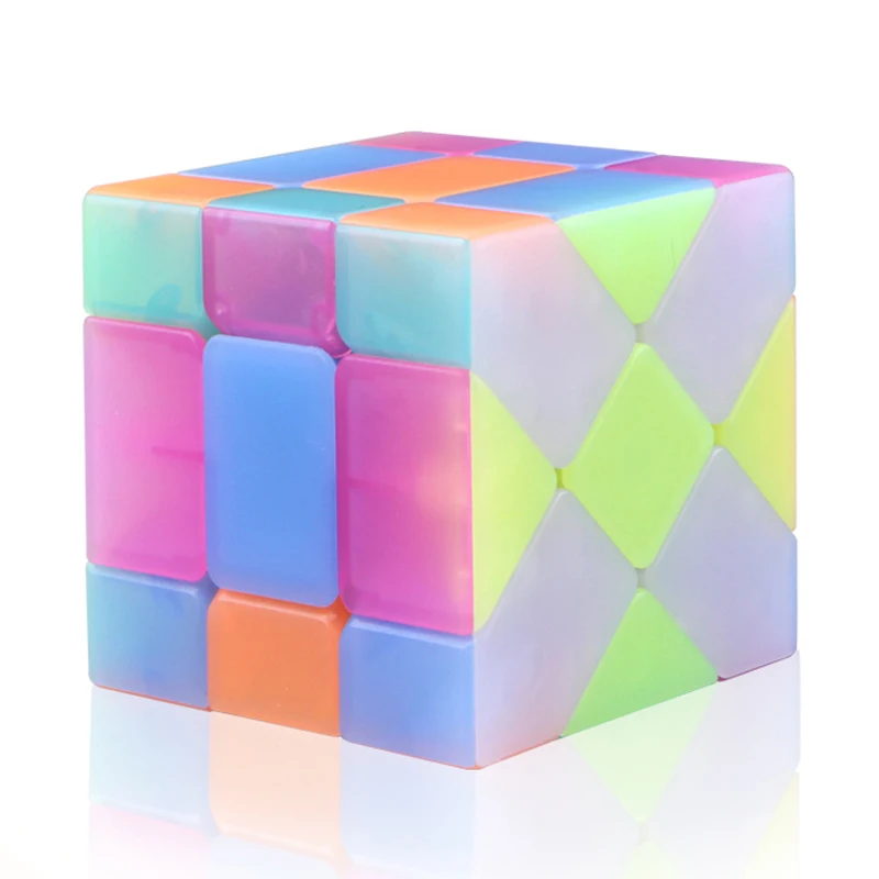 

QiYi Fisher Cube 3x3x3 Jelly For rubix balls Magic toy antistress Cube Puzzle Rubix Neo Cubo Magico Children Magnetic toys