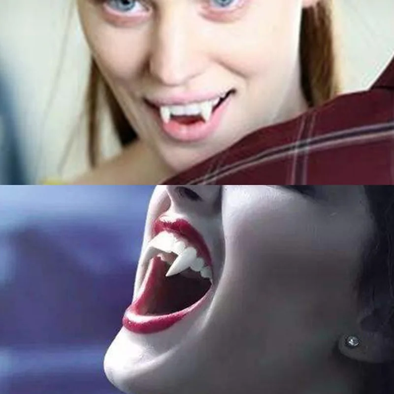 1 Pair Vampire Tooth Gags Practical Jokes Cosplay Differen Funny Zombies Teeth Halloween April Fool's Day Party | Тематическая