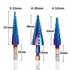 Hampton HSS 4-12 4-20 4-32mm Nano Blue Coated Step Cone Drill Hex Shank Step Drill Bit For Wood Hole Cutter Pagoda Drill ► Photo 3/5