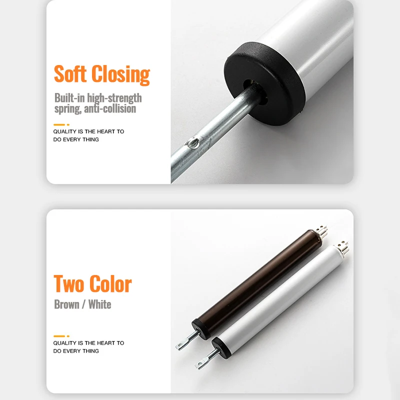 Door Closer Gas Spring Automatic Soft Closing Device Adjustable Buffer Force Furniture Hardware
