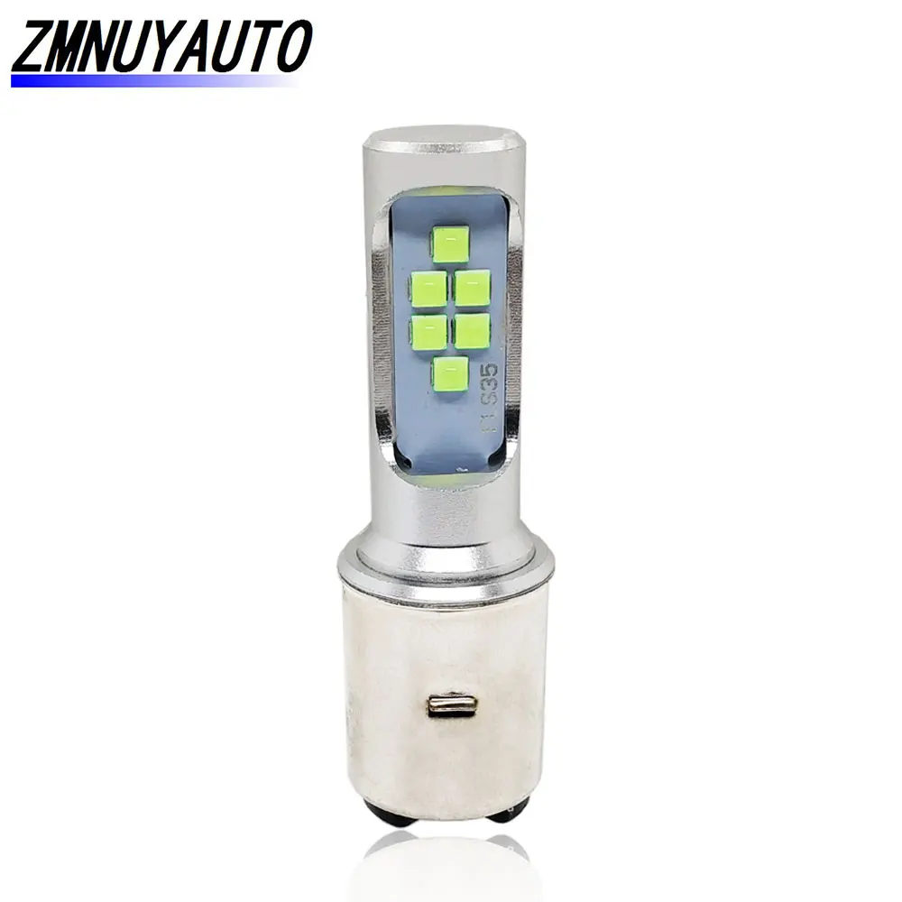Фара для мотоцикла H6 BA20D светодиодный Canbus 12SMD 1200LM Дальний свет фара скутера