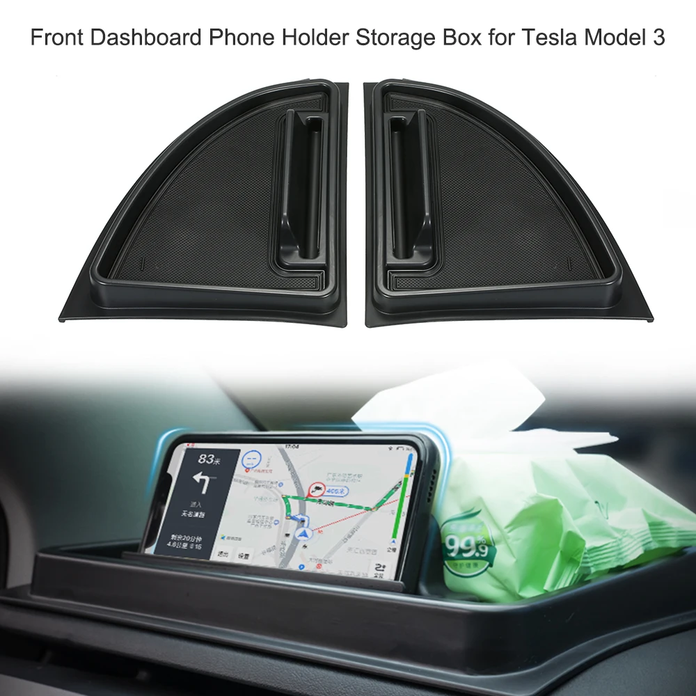 Автомобильный Стайлинг Передняя панель держатель для телефона коробка Tesla