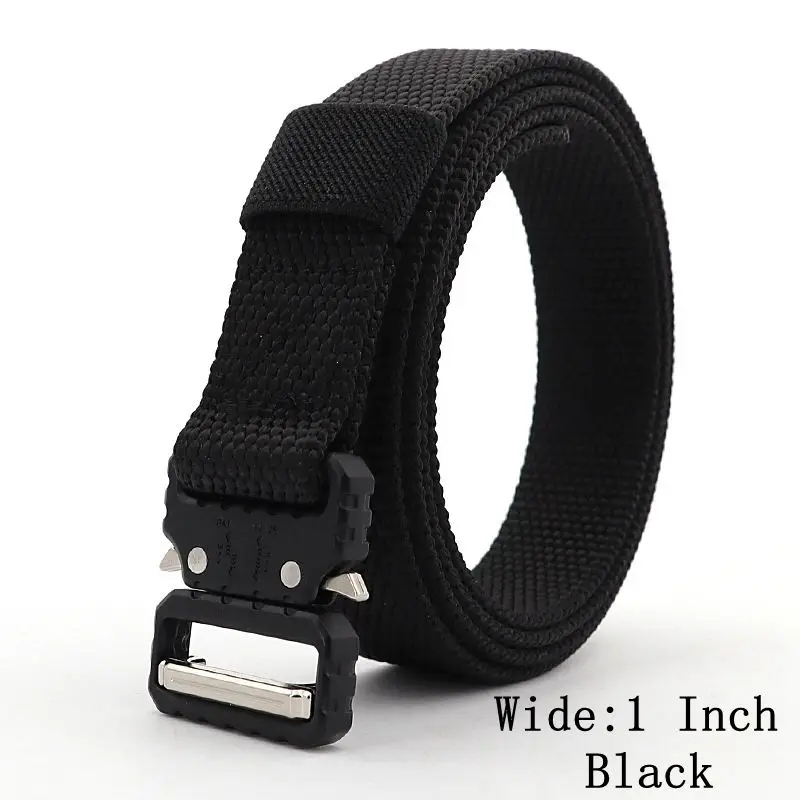 New Style 25mm Wide Children Belts Quick Release Buckles Boys Girls Kid Waistband Jeans Adjustable Women Men Tactical Belts