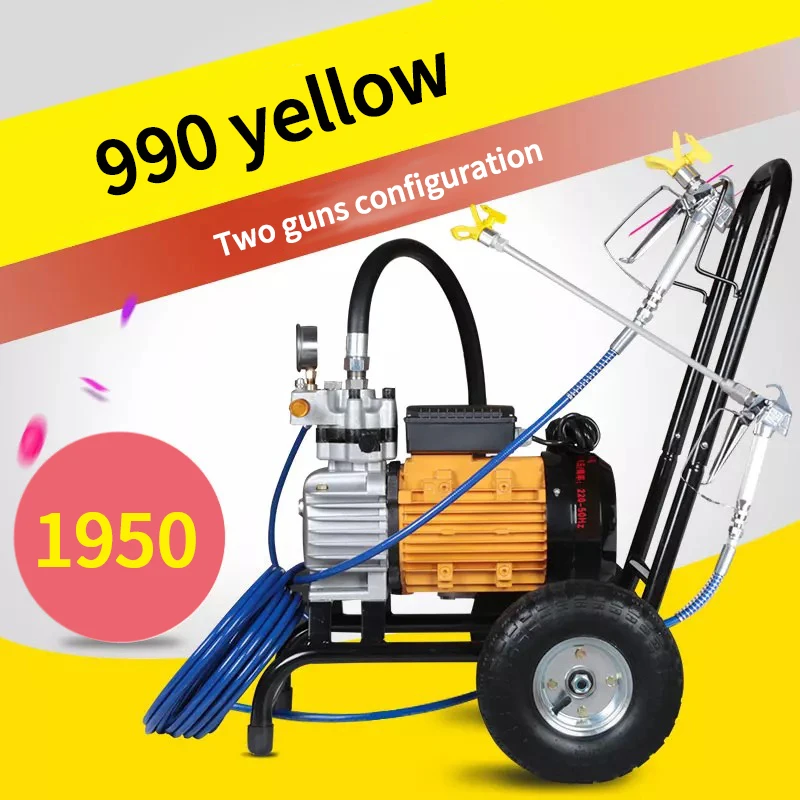 Электрическая безвоздушная машина для распыления латексной краски высокого давления, машина для распыления краски, бытовая машина для распыления краски для стен - Цвет: 990 models