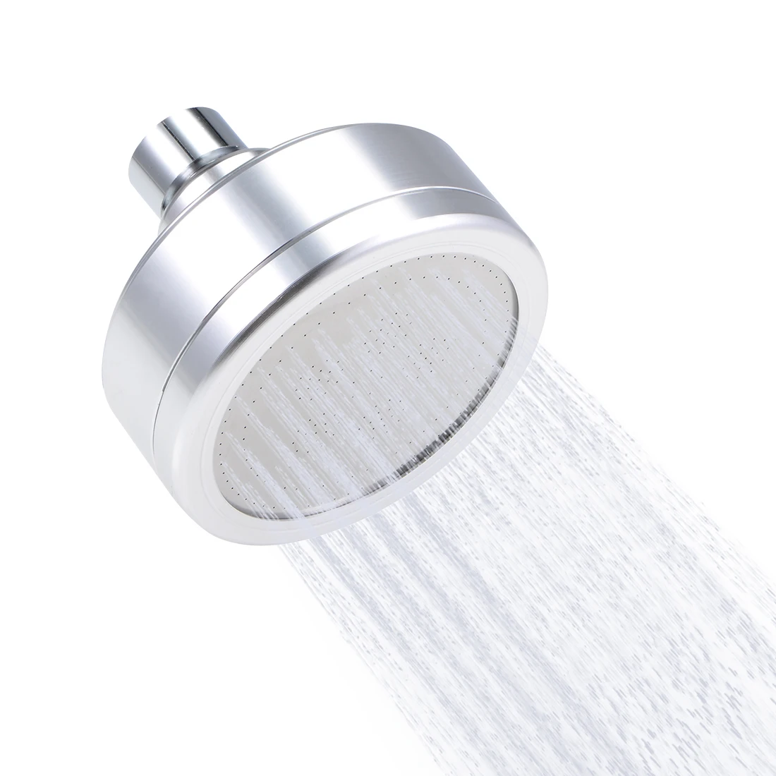 uxcell 83mm Dia G1/2 Thread High Pressure Shower Head Anti-leak Fixed Chrome Showerhead Adjustable Metal Swivel Ball Joint