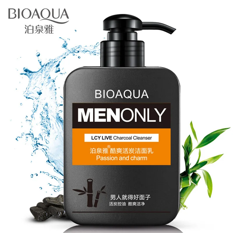 Очищающее средство для лица Bioaqua мужчин только LCY живой уголь пена мытья моющее