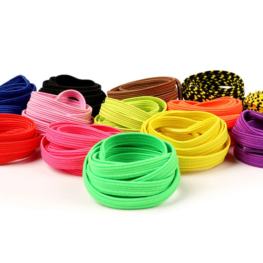 No Tie Shoelaces Stretching Lock lace Locking Shoe Laces Elastic Sneaker Chidren Shoelaces Shoestrings Running/Jogging/Triathlon