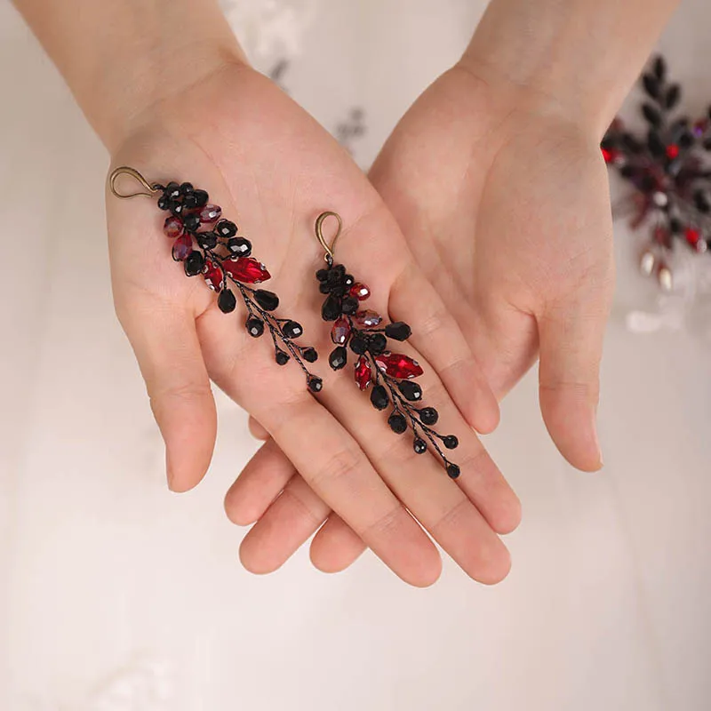 Bridal Hair Accessories Hair Accessories Set Hair Pin Earrings Crystal Headpieces