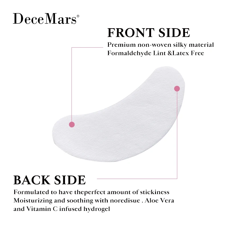 DeceMars Eye Patches for Eyelash Extension Use 50 Pairs/Pack eyelash patch eyelash pads eyelash patches eyelash accessories eyelash extension supplies