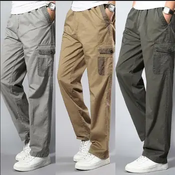 

Plus Size Mens Cargo Pants Outdoor Sports Cotton Casual Trousers L-5XL