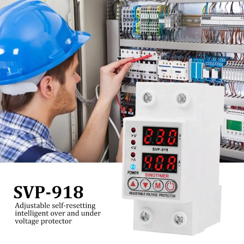

220V Adjustable Recovery Delay Time Automatic Self-recovery Over Under Voltage Circuit Protector Automatic Reset Voltage Device