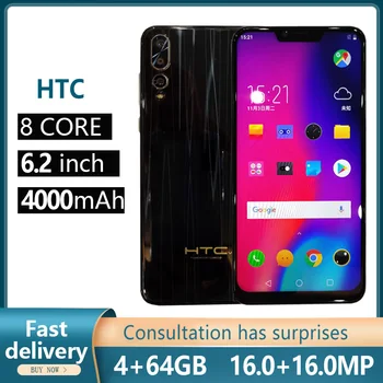 

Global Version HTCVR Mobile Phones 6.2Inch 4000mAh 4GB+64GB Smartphones 4G Lte Cell Phones Octa Core 16MP+16MP Cellular Phone