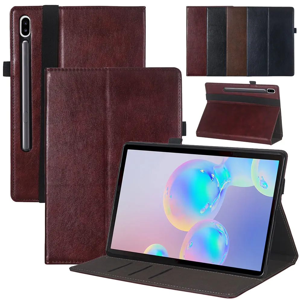 Автоматический Режим сна смарт-чехол для Samsung Galaxy Tab S6 10,5 дюймов SM-T860 SM-T865 чехол Ретро PU кожаный флип-чехол подставка