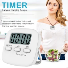 

LCD Digital Kitchen Baking Timer With Large Backlight Display Magnetic Absorption Cooking Count Down Up Loud Alarm Countup Count