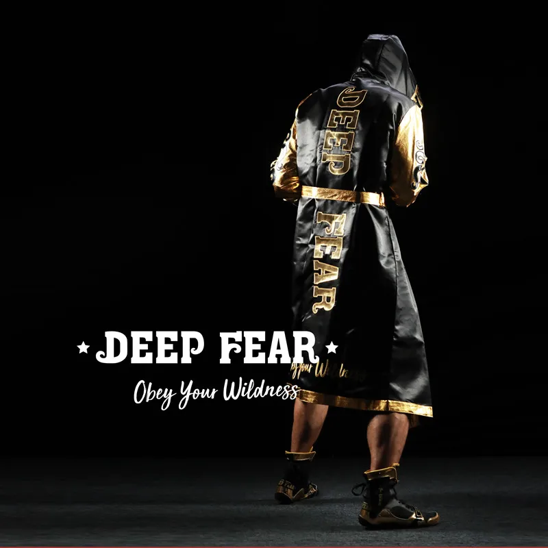 Boxing Robes Adult Men Boxing Costume Boxer Uniform MMA Muay Thai Double-sided Wear Gold Silver Halloween Cosplay