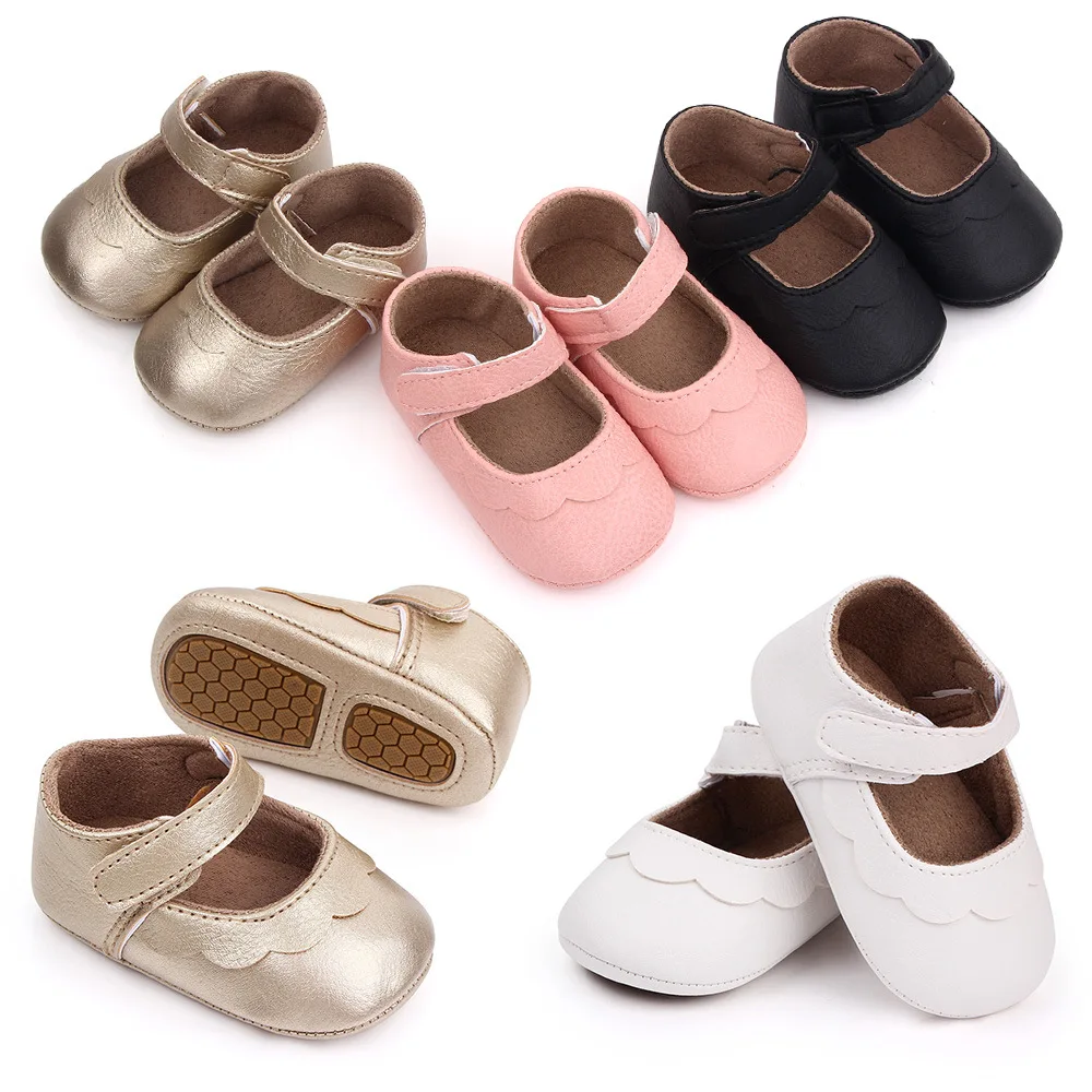 New Baby Shoes Infant Newborn Baby Girl Princess Non Slip Solid First