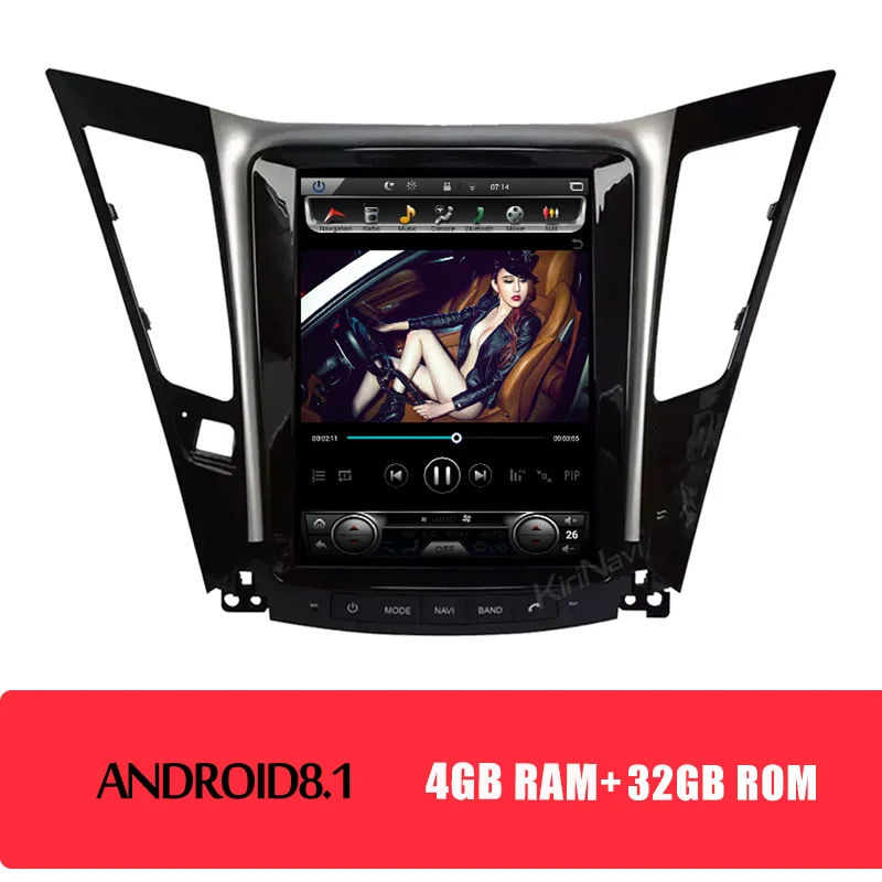 KiriNavi вертикальный экран Tesla стиль 10,4 ''Android 8,1 автомобильный Dvd мультимедийный плеер для hyundai Sonata радио Automotivo 2012 - Цвет: Android Car Radio