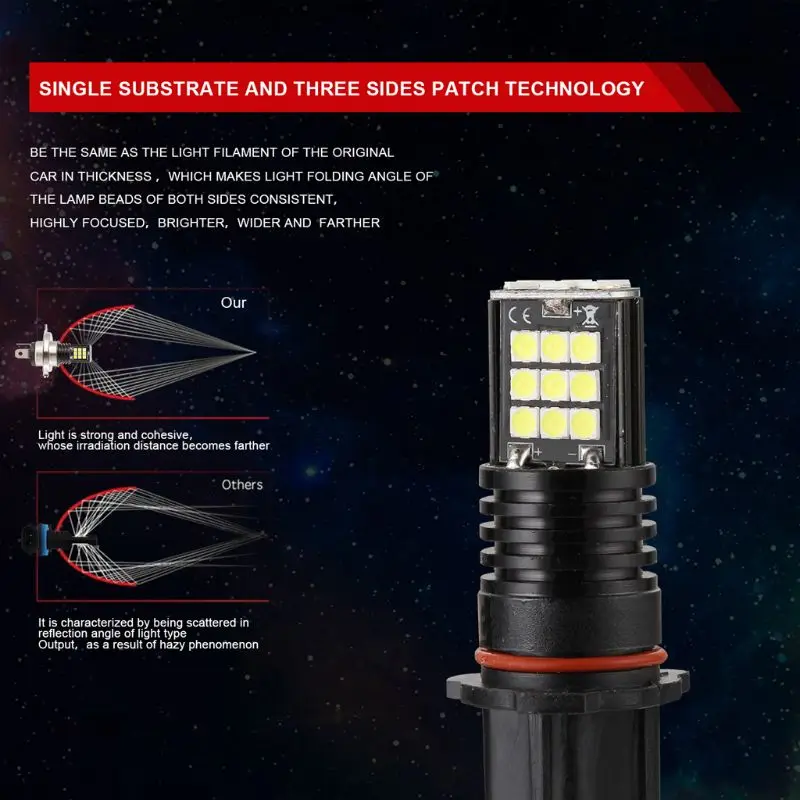 DC12V-P13W-24LED лампы автомобиля противотуманные фары пара белый светильник Замена для вождения автомобиля 77UE